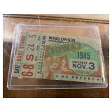 1945 Iowa/Nebraska Ticket