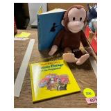 2ct Curious George Books + Plush