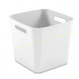 Mainstays Cube Plastic Storage Bin, White