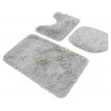 FOMIYES 3pc Anti-Slip Toilet Rug Set Bthrm Rugs