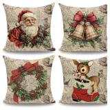 JOJOGOGO Christmas Pillow Covers 18x18 One Only