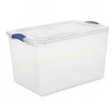 5Ct Sterilite 66-Quart Clear Storage Bin w Latch