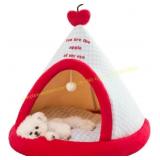 Cat Tent Foldable Bed Cave Winter Kitten House Red