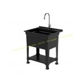 Glacier Bay Laundry Sink w/ Faucet (Black)