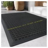 SIXHOME Outdoor Doormat Non Slip 17x30 Black