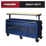 Husky 72 in. W x 24 in. D Workbench with Wood Top