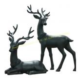 Holiday Time Blow Mold Deer Set of 2 Black