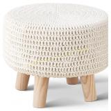 Wimarsbon Pouf Ottoman, 100% Cotton Footstool