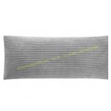 Your Zone 48x20 Ribbed Body Pillow, Gray