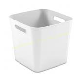 Mainstays Cube Plastic Storage Bin, White