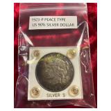 1923-P Peace Type US 90% Silver Dollar