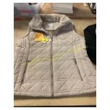 Womens L Calvin Klein Full Zip Quilted Vest