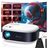 Mini Projector with WiFi/Bluetooth, 1080P/4K