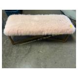 Fur Fabric Upholstered Bench