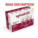 22ct Spindrift Unsweetened Sparkling Water