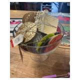 Candy Bowl with Assorted Coasters