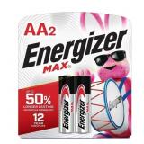 Energizer Max AA Alkaline Batteries 2 pk Carded