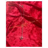 20in Clear Colored Gemstone Pendant Necklace