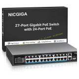 NICGIGA 24-Port PoE Switch, 300W, SFP