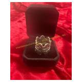 Unisex Wide Rimmed Crown Ring Size 6