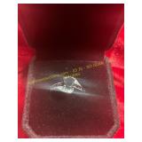 Ladies.925 Sterling Silver Size 6 Gemstone Ring