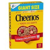 Cheerios Cereal, Heart Shapes, 20 oz Giant Size