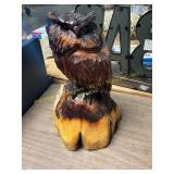 14in Cedar Carved Owl