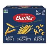 Barilla Pasta: Penne, Spaghetti & Elbows, 6 pk