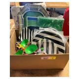 Plates, Platter, Football Dip Container