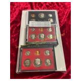1980, 1981 + 1983 US Proof Coin Sets