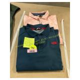 2ct Lg Mens 3 Button Short Sleeve Shirts