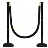 Stanchions Post with Velvet Rope, 2 Pack