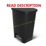 Glad Kitchen Trash Can with Lid, 20 Gal, Black