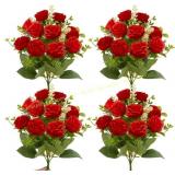 TURNMEON 40 Heads Fake Roses, UV Resistant Red