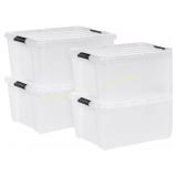 45qt Storage Bin with Lid (4-Pack)