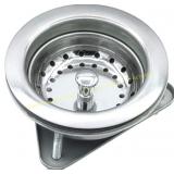 3-Bolt Kitchen Strainer, 4" Stainless Steel