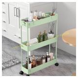 SPACELEAD 3-Tier Slim Storage Cart, Green