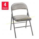 Meco Upholstered Folding Chair, 4-pack