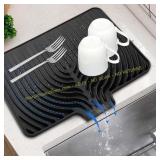 Dish Drying Mat - Silicone, 18x12, Black