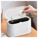 Mini Trash Can with Lid, Small Garbage Can