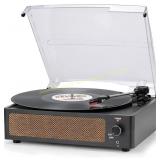 Vinyl Record Player with Speaker, 3-Speed