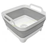 Collapsible 9L Dishpan, Gray Basin