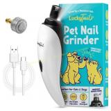 LuckyTail Dog Nail Grinder: 2-Speed LED