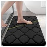OLANLY Memory Foam Bath Mat 24x16, Black
