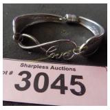 Vintage silverplated love bracelet