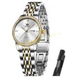OLEVS Women Date Steel Luxury Diamond Watch