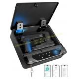 Biometric Gun Safe for Handgun, LCD Monitor