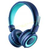 Noot K11 Foldable Kids Headphones Navy/Teal