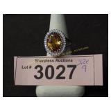Simulated citrine and topaz ring.  Size 9