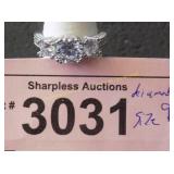 Simulated diamond ring.  Size 9